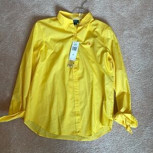 Laurent by Ralph Lauren yellow button up NWT